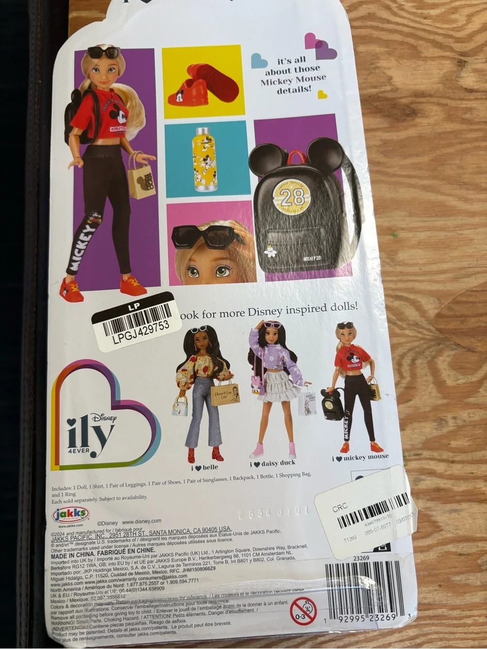 Disney Ivy 4Ever Doll with Red Mickey Shirt & Black Pants NIB